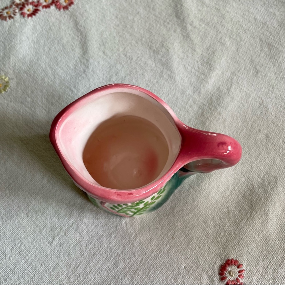 Vintage Sarsaparilla Deco Design 1982 Pink Flamingo Creamer. 3"Tall x 4" Wide - Picture 9 of 14